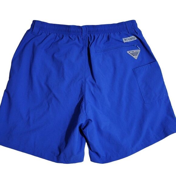 Columbia PFG Swim Trunks Men Size Small Omni-Shade Fishing Short Blue UPF 50 NEW - Picture 2 of 15
